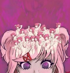 artist_name artistic_nude breasts doki_doki_literature_club hypersexual hypnotized_eyes natsuki_(doki_doki_literature_club) non-sexual non-sexual_nudity non_sexual octa0 pink_eyes pink_hair