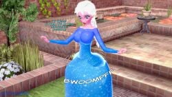 3d artist_name ass_expansion bare_shoulders bimbofication blue_dress blue_eyes blush braid breast_expansion breasts brick_wall chair cleavage collarbone colored_skin comic corruption disney dress earrings elsa_(frozen) english_text eyeshadow female fireplace flower frozen_(film) grass huge_breasts hyper hyper_ass hyper_breasts impossible_clothes jewelry koikatsu large_breasts lips lipstick long_dress long_hair long_sleeves looking_at_viewer makeup medium_breasts monster_girl narrow_waist off_shoulder open_mouth outdoors patreon_username pink_skin plant red_lips shylily single_braid smile solo speech_bubble standing table tagme tight_dress twitter_username virusb90 watermark web_address white_hair wide_hips