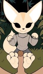 aggretsuko ai_generated feet female fenneko foot_fetish foot_play footjob happy pawjob paws pov sanrio uncensored