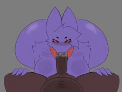 1girls blowjob gengar huge_ass looking_at_viewer pokemon pokemon_(species) pov tagme
