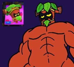 abs bara bara_tits barazoku brawl_stars first_porn_of_character gay male_focus male_only meme muscular muscular_male pecs plant_humanoid shitpost size_difference tree trunk_(brawl_stars) yellow_sclera