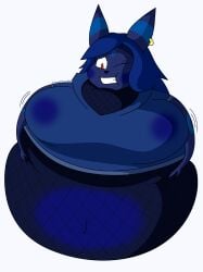 big_breasts blueberry_inflation breasts cleavage female furry huge_breasts inflation lewdfoxrai pokemon pokemon_(species) tagme thick_thighs umbreon wide_hips