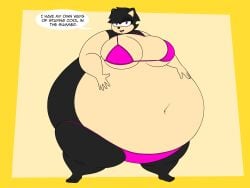 bbw big_breasts breasts cleavage female furry huge_breasts lj_caffie overweight tagme thick_thighs wide_hips