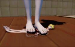 barefeet barefoot feet feet_focus feet_up foot_fetish foot_focus foot_play mmd nami_(one_piece) stomp stomped stomping tagme trample trampling video