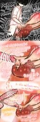 1boy 1boy1girl 1girls big_breasts big_penis blush breasts color comic cum cum_in_mouth cum_inside cum_on_throat english_text female female forced forced_oral hand_on_neck huge_cock incest incest_(lore) lipstick lipstick_mark male male/female mother mother_and_son nipples omori penis red_hair son sucking sucking_penis sunny's_mom_(omori) sunny_(omori) text