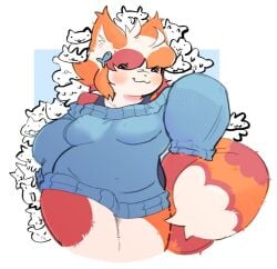 anthro big_breasts breasts busty busty_boy calico_cat chubby chubby_male domestic_cat fat_boy fat_male femboy furry male male_with_breasts minnow_(character)