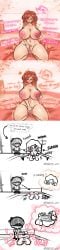 1boy 1boy1girl 1girls big_breasts big_penis blush breasts caught caught_in_the_act caught_masturbating color comic english_text female fingering fingers gdc_64 heart imminent_sex incest incest_(lore) long_fingernails masturbation mother mother_and_son naked naked_female nipples nude nude_female omori penis pussy squirting sunny's_mom_(omori) sunny_(omori) sweat text