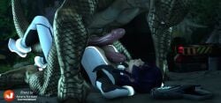3d animated asian bodysuit boobjob breasts dead_or_alive female femdom forest geministarsign high_heels interracial interspecies kaminakirei kirara_kitsune lizard lizard_humanoid lizardman nyotengu paizuri scales sound source_filmmaker tagme tail video
