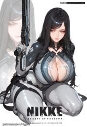 1girls ai_generated alternate_version_at_source ass big_breasts big_butt black_hair bodysuit breasts crossover female goddess_of_victory:_nikke hypet logo long_hair raven_(stellar_blade) shiny_skin solo stellar_blade suit tagme thick thick_ass thick_legs thick_thighs thighs tight_bodysuit tight_clothing video_game_character video_games wide_hips