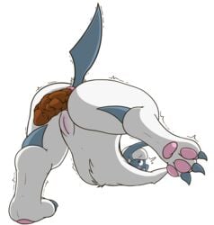 absol feces female feral kitscat nintendo pokémon_(species) pokemon pokemon_(species) scat solo video_games