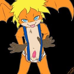 1:1 animal_genitalia anthro balls bandai_namco biped blonde_hair blue_eyes briefs briefs_pull brown_hands clothing digimon digimon_(species) erection fur genitals hair head_wings looking_at_viewer male male_only multicolored_body multicolored_fur neopatamonx oddscreen orange_body orange_fur patamon penis pink_penis small_balls small_penis smile solo solo_male suspenders tan_body tan_fur tapering_penis tongue tongue_out two_tone_body two_tone_fur underwear unsheathed unusual_anatomy unusual_anatomy_placement unusual_wing_placement wings