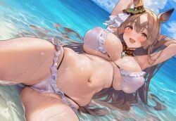 1girls ai_generated animal_ears anthropomorphization artist_request eyes female hair legs satono_diamond_(umamusume) skin tagme umamusume umamusume_pretty_derby young