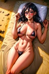 1girls adult ai_generated anime anime_girl babe beach beautiful black_hair bleach bleach:_the_thousand-year_blood_war blush captain digital_media_(artwork) fantasy female heavenly_body hot inviting_to_sex kuchiki_rukia large_breasts laying_down looking_at_viewer matress micro_bikini navel pillow post_timeskip pretty rocks sand seductive seductive_look sexy shiny_skin stable_diffusion summer sunlight thick_thighs toongenai vacation voluptuous_female