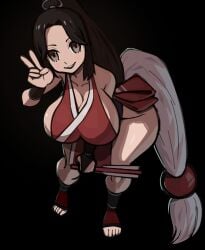 cleavage hanging_breasts huge_breasts mai_shiranui nefertari216