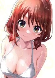 1girls bikini breasts female girls_band_cry iseri_nina light-skinned_female light_skin makaichance red_hair solo solo_female toei_animation upper_body