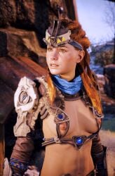 1girls 3d aloy faith103 game_screenshot horizon_zero_dawn mod solo upper_body
