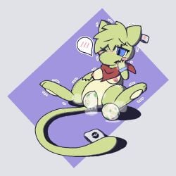 1:1 2025 alternate_version_at_source animate_inanimate anthro areola biped blue_eyes blush blush_lines bodily_fluids breasts censored_version_at_source colored countershade_torso countershading egg egg_from_vagina female female_symbol gender_symbol generation_1_pokemon genital_fluids genitals green_body green_countershading hand_to_mouth kerchief legendary_pokemon living_plushie looking_down_at_self mew_(pokemon) mostly_nude motion_lines neckerchief neckwear nintendo nipples oagoner one_eye_closed oviposition paws plushie plushie_tag pokeball_symbol pokemon pokemon_(species) pokemon_egg seam_(sewing) sitting sitting_on_ground solo speech_bubble spread_legs spreading symbol vaginal_fluids vulva