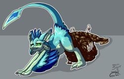 4_ears after_vore anthro anthro_pred anthro_prey avali blue_body blue_eyes blue_feathers bones_in_feces countershading crested_gecko dewclaw digitigrade disposal feathered_crest feathered_wings feathers feces female female_pred gecko green_body gyrotech head_crest hyper_feces hyper_scat lizard luvashi male male_prey multi_ear reptile scalie scat silent_e size_difference smaller_pred stomach_bulge theo_crest vore winged_arms wings