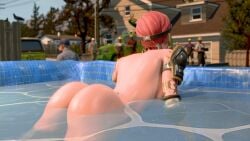 3d 3d_(artwork) alternate_version_available ass big_ass breasts choker clip_(fortnite) completely_nude completely_nude_female eyewear eyewear_on_head female female_focus fingerless_gloves fortnite fortnite:_save_the_world gloves goggles goggles_on_head hiding hiding_breasts hiding_pussy looking_at_another nude nude_female outside ponytail pool public public_nudity red_hair red_hair_female redhead_female shiny shiny_skin sholder_pads tattoo tattoos thwipperfapper wet wet_body wet_hair wet_skin