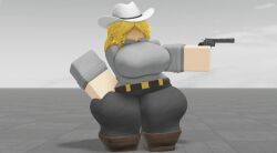 1girls 3d 3d_(artwork) 3d_model 3d_render background baseplate blonde_female blonde_hair blonde_hair_female boots breasts breasts_bigger_than_head caffinatedbuns charlotte_(dead_ahead) clothed clothed_female clothes clothing curvaceous curvaceous_female curvaceous_figure curves curvy curvy_body curvy_female curvy_figure curvy_milf curvy_thighs dead_ahead female female_focus female_only hat large_breasts light-skinned_female light_skin long_hair milf police police_hat police_officer police_uniform policewoman revolver roblox robloxian solo solo_female solo_focus standing thick thick_legs thick_thighs tits_bigger_than_head weapon