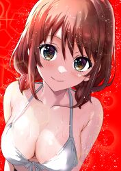 1girls bikini breasts female girls_band_cry iseri_nina light-skinned_female light_skin makaichance red_hair solo solo_female toei_animation upper_body