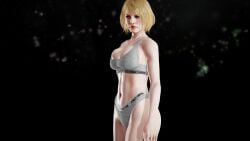1girls 3d ashley_graham female grey_bra grey_panties grey_underwear mod panties resident_evil resident_evil_4 solo underwear