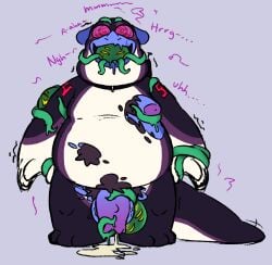 3_toes 4_fingers alien ambiguous_gender anthro areola balls belly belly_hair big_belly big_neck big_penis big_tail biped blue_body blue_skin blush bodily_fluids body_hair bodysuit brown_body_hair bub_(hypnosnack) chest_hair clothing collar cum cum_on_ground drone drooling facial_horn fat_neck feet feral fingers flaccid genital_fluids genitals group hairy horn hypnosis hypnosnack hypnotic_visor invasion latex latex_clothing latex_skinsuit latex_suit male male/ambiguous mind_control moan moobs mouth_scar multi_eye nipples no_pupils nose_horn numbered_tag overweight parasite parasite_in_control parasite_in_mouth penile penis penis_milking pubes purple_nipples questionable_consent saliva scar shock_collar short_legs size_difference skinsuit slow_orgasm small_dom_big_sub tail tail_thumping tentacle tentacle_around_arm tentacle_around_breast tentacle_around_head tentacle_creature tentacles_around_fingers tentacles_around_penis text tight_clothing toes torn_clothing tremble_lines unusual_anatomy unusual_genitalia unusual_penis yellow_sclera zigzag_mouth