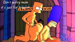 1boy alternate_breast_size animated annoyed annoyed_expression bart_simpson big_ass big_breasts big_butt big_hair curvy curvy_body curvy_female curvy_figure curvy_hips dat_ass doggy_style fast_pace fast_thrusts female from_behind from_behind_position from_side incest large_breasts male marge_simpson milf mother_and_son raw_sex sex sirbo the_simpsons thick_thighs voluptuous voluptuous_female wide_hips