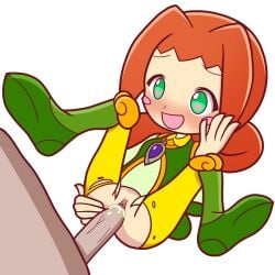 1boy 1girls 2022 accurate_art_style ally_(puyo_puyo) blush blush_stickers clothed_female clothed_female_nude_male cum cum_in_pussy cum_inside female furii_(artist) green_eyes heart heart-shaped_pupils hearts_in_eyes male nude nude_male open_mouth orange_hair penis pussy puyo_puyo puyo_puyo_artstyle ripped_clothing sega source_not_archived symbol-shaped_pupils vaginal_penetration