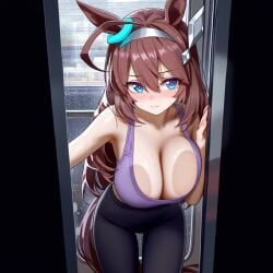 1girls ai_generated animal_ears anthropomorphization artist_request eyes female hair legs mihono_bourbon_(umamusume) skin tagme umamusume umamusume_pretty_derby young