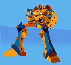 anthro armor bodily_fluids cheetah cheetor cybertronian felid feline genital_fluids genitals green_eyes hasbro headgear helmet herm hi_res horn horned_helmet intersex looking_pleasured machine male mammal markings penis phoenixisobsessed precum robot sitting solo spots spotted_body spread_legs spreading takara_tomy transformers transformers:cyberverse vaginal_fluids vulva