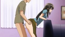 10s 1boy 1girls 2010 age_difference animated anime_screenshot ass cheating_(relationship) closed_eyes clothes_lift doggy_style female from_side haha_sange hand_on_another's_hip hentai housewife huge_filesize incest indoors inseki koga_hanae long_skirt male mature_female mother_and_son no_panties older_woman_and_younger_man penis profile sex sex_from_behind skirt skirt_lift standing step-parent_and_step-child straight