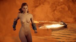 1girls aloy faith103 game_screenshot horizon_zero_dawn nude nude_female nude_mod solo