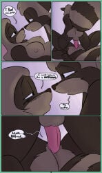 anthro bed bedroom_eyes breasts comic dialogue dirty_bunny duo female furniture genitals incest_(lore) inner_labia male male/female mammal marissa_keys mother_(lore) narrowed_eyes nipples on_bed parent_(lore) penetration penile penile_penetration penis procyonid raccoon seductive son_(lore) son_penetrating son_penetrating_mother son_penetrating_parent speech_bubble tommy_keys vaginal vaginal_penetration vulva