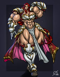 armor braided_hair breasts extreme_muscles female fire_emblem fire_emblem:_path_of_radiance fire_emblem:_radiant_dawn huge_breasts milf muscles muscular_female osmar-shotgun red_hair titania_(fire_emblem) what