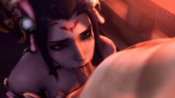 3d alternate_costume animated blizzard_entertainment brunette deep_blowjob deepthroat fellatio forehead_mark gif greatm8 loop lunar_new_year lunar_new_year_series male mercy oral overwatch pale_skin penis red_lipstick sucking tagme tight_throat year_of_the_dog zhuque_mercy