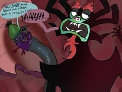 aku clemendew demon gay hyper hyper_penis penis samurai_jack scaramouche size_difference