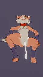 anthro bigkrillis blender_eevee bodily_fluids canid canine ejaculation female female/female fox genital_fluids genitals hi_res mammal masturbation orgasm pussy pussy_ejaculation solo vaginal_fluids
