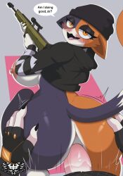 2024 adorable anthro anthro_penetrated areola artist_name ass big_ass big_butt blush breasts calico_cat cute cute_face dialogue digital_media_(artwork) domestic_cat duo english_text epic_games felid feline felis female female_penetrated fortnite genitals hi_res holding_object holding_ranged_weapon holding_weapon huge_breasts knightmoonlight98 looking_back male male/female male_penetrating male_penetrating_female mammal meow_skulls_(fortnite) nipples open_mouth oscar_(fortnite) penetration penis ranged_weapon sex simple_background tail text weapon