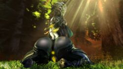 3d anus big_breasts breasts eyeless female forest grass looking_at_viewer mammal nipples oberon_(warframe) pervertguy341 pussy rule_63 solo source_filmmaker tree video_games warframe