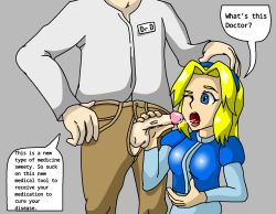 blonde_female blonde_hair blowjob maria_robotnik open_mouth sonic_(series) sonic_the_hedgehog_(series)