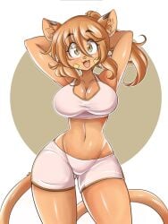 big_breasts breasts cleavage female female_focus female_only furry goya_(lucyfercomic) lucyfercomic original original_character thick_thighs thighs wide_hips