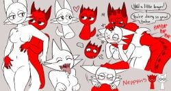 anthro anthro_on_anthro anthro_penetrated arm_grab blowjob blowjob_face cat_ears cat_girl cat_tail catgirl compliment dialogue dragon dragon_tail english_text fur furry furry_female heart heart_symbol highres horns incredibox_mod neppyin open_mouth raddy_(sprunki) red_(sprunki) red_body red_skin rough_sex self_upload sex sex_from_behind sharp_claws sharp_teeth simple_coloring sprunki straight sweatdrop text video_game_character video_games wenda_(sprunki) white_hair