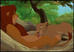 animated balls disney duo felid female feral feral_only fur genitals kaion lion male male/female mammal nala nala_(the_lion_king) oral pantherine penis simba_(the_lion_king) sucking the_lion_king