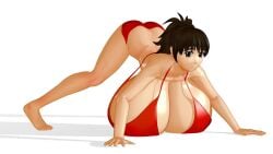 1girls 3d breast_expansion breasts_bigger_than_head breasts_bigger_than_torso bursting_breasts enormous_breasts growth hyper hyper_breasts jack-o&#039;_pose kyropim looking_at_viewer pimkyro solo_female tagme video