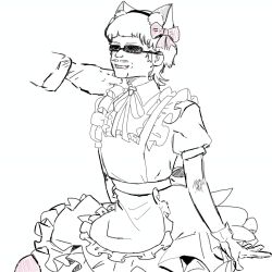 albino cat_ears joost_klein maid_outfit male male_only netherlands tagme