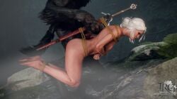 ciri from cd projekt red by therenderguy