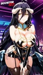 1girls adjusting_panties ai_generated albedo_(overlord) bare_shoulder black_hair bodycon boosterred99 bridal_gauntlets cameltoe cleavage clothing_cutout covered_navel covered_nipples cutout dress female female_only horn horns large_breasts latex_panties leaning_forward long_hair overlord_(maruyama) post-timeskip ring seductive_smile shiny_clothes side-tie_panties side_locks sideboob skirt solo stockings succubus underboob wavy_hair white_hair yellow_eyes