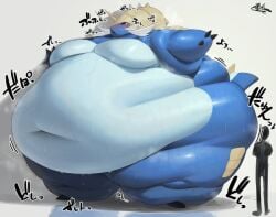 bellylliumu furry obese pokemon pokemon_(species) samurott weight_gain