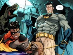 2boys abs abs_visible_through_clothing age_difference anal anal_penetration anal_sex balls batcave batcest batman batman_(bruce_wayne) batman_(series) boner bottomless bruce_wayne clenched_teeth clothed_sex cum cumming cumming_from_anal_sex cumming_while_penetrated damian_wayne dc dc_comics dilf duo duo_focus erect_nipples_under_clothes erect_penis erect_while_penetrated erection father father_and_son fucked_from_behind gay gloves handsfree_ejaculation hard_on horny_male human human_only idoraad incest light-skinned_male light_skin lilprincyvi male male_focus male_only masked muscles muscular muscular_male nipple_bulge pale_skin penis pleasure_face robin_(damian_wayne) robin_(dc) size_difference tied_up tyrannosaurus_rex yaoi